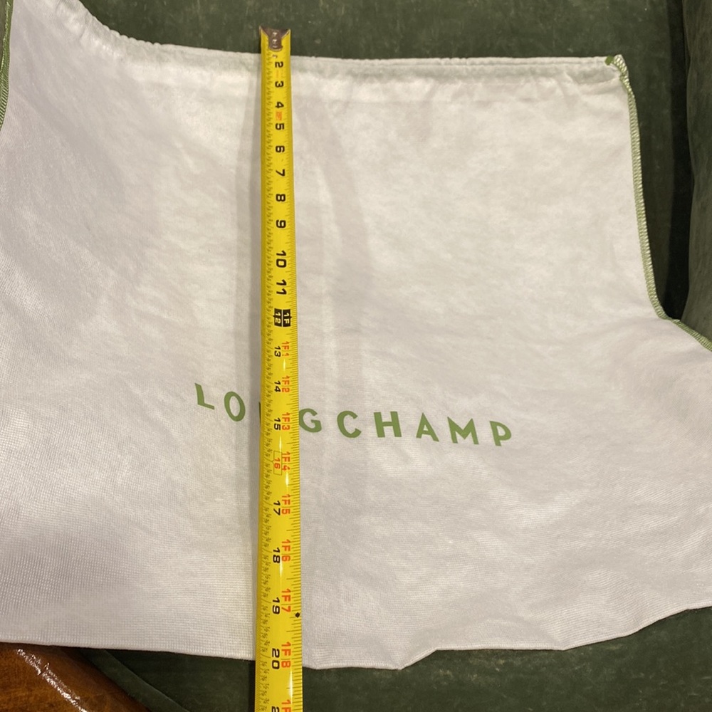 Longchamp 20”x19” drawstring sleeper bag storage purses shoes